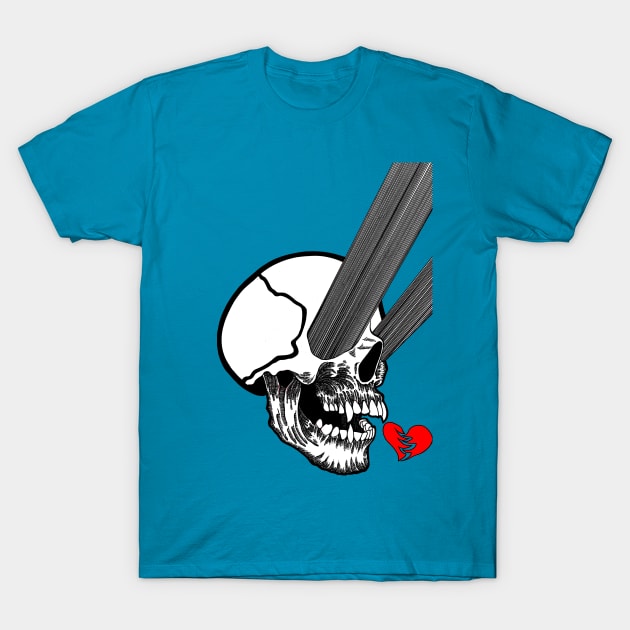 Skull Rays T-Shirt by FUN ART